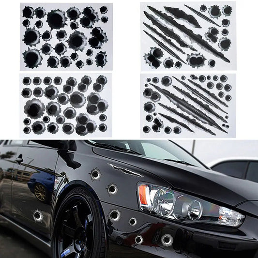 3D Bullet Hole Side Stickers