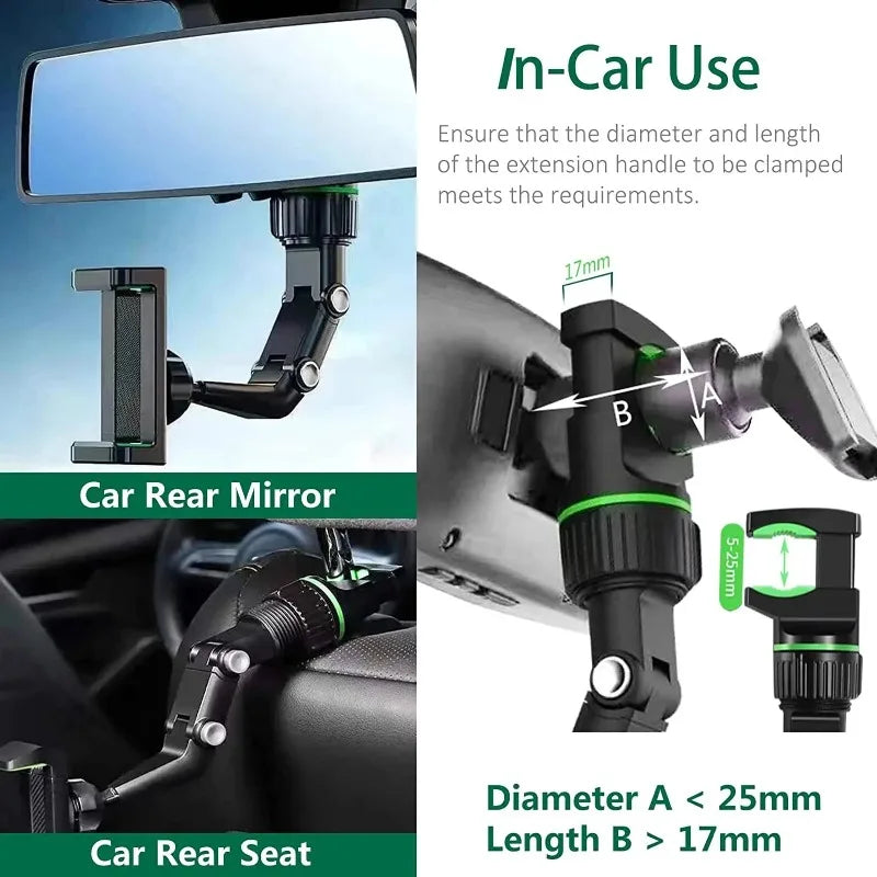 Rearview Mirror Phone Holder